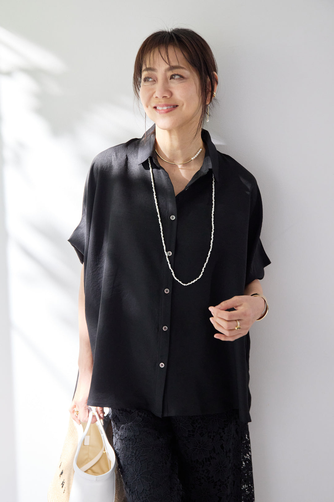 ドレープワイドシャツ