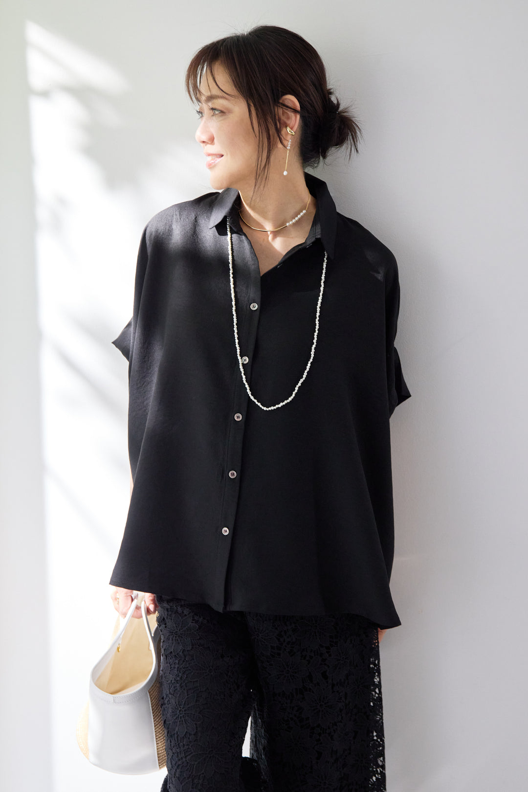 ドレープワイドシャツ