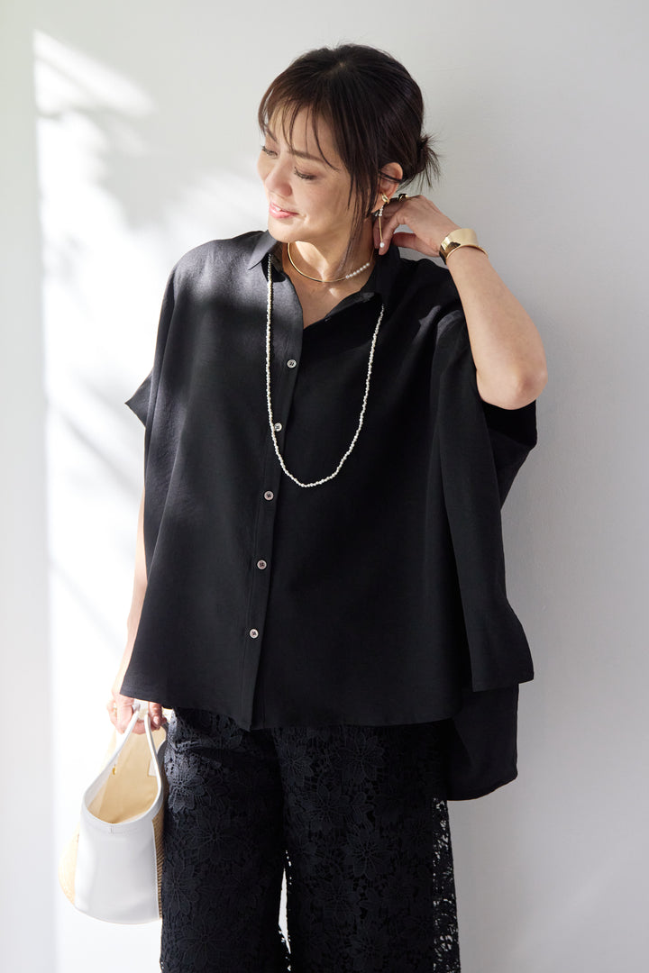 ドレープワイドシャツ