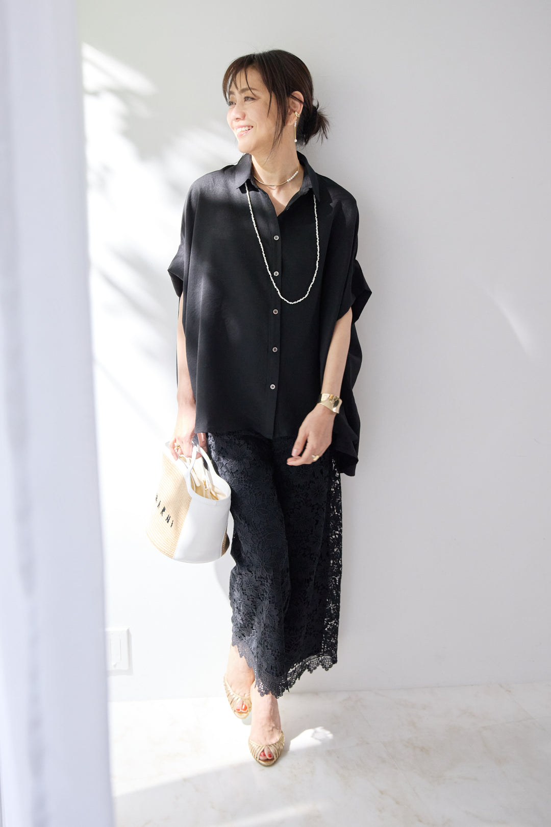 ドレープワイドシャツ