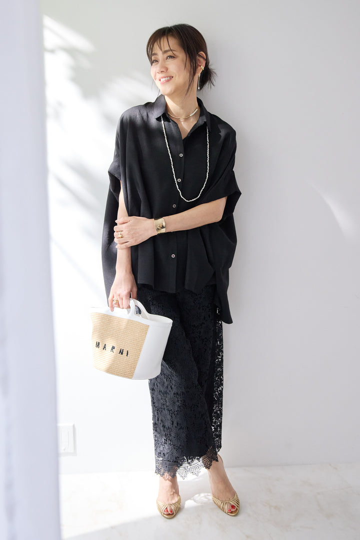 ドレープワイドシャツ