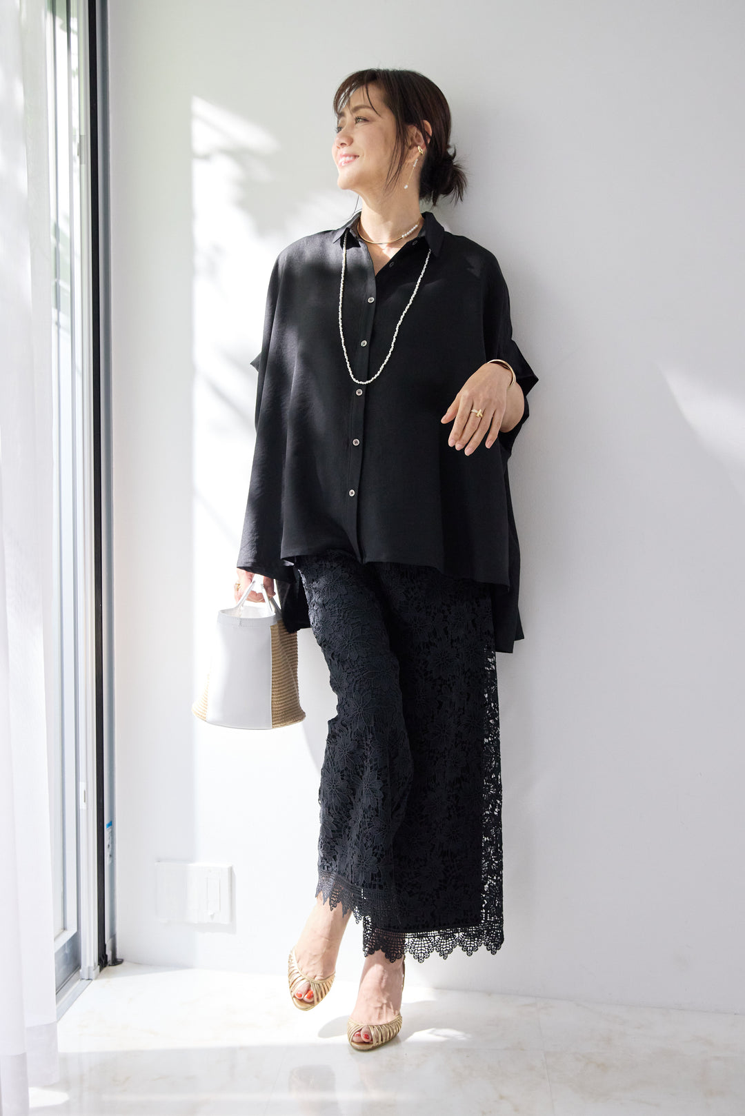 ドレープワイドシャツ