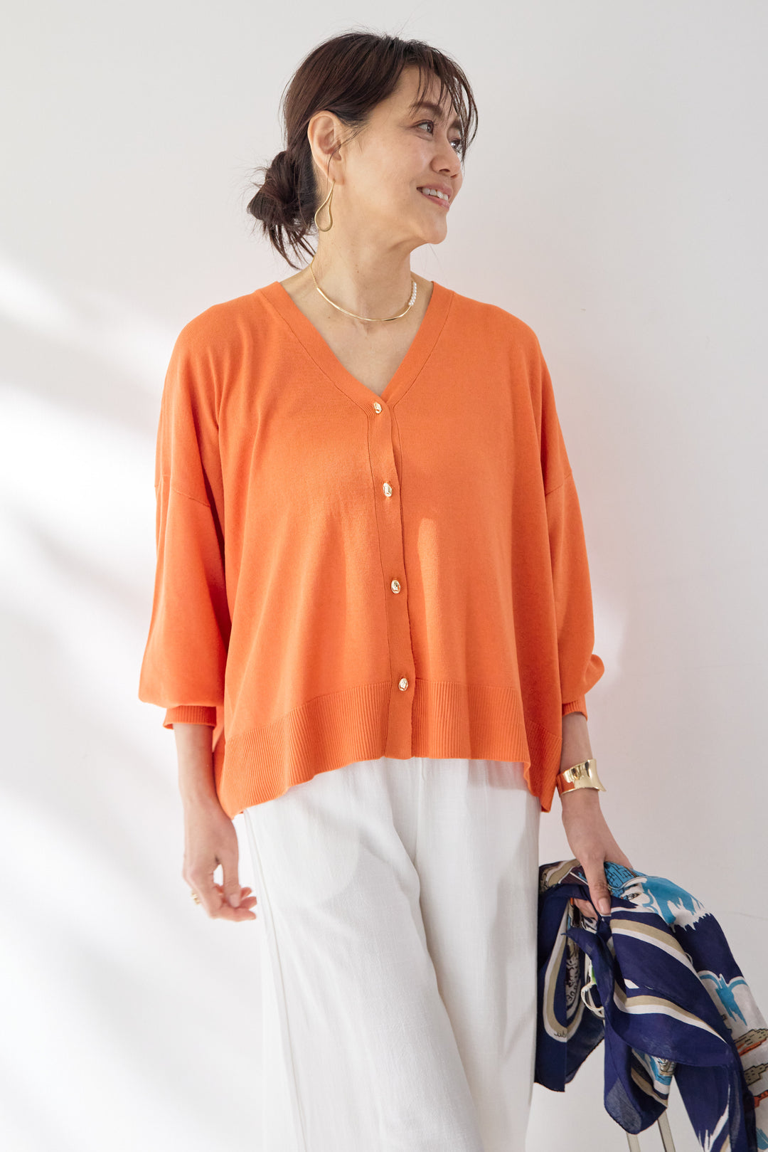 【UVカット】リネンタッチカーディガン
