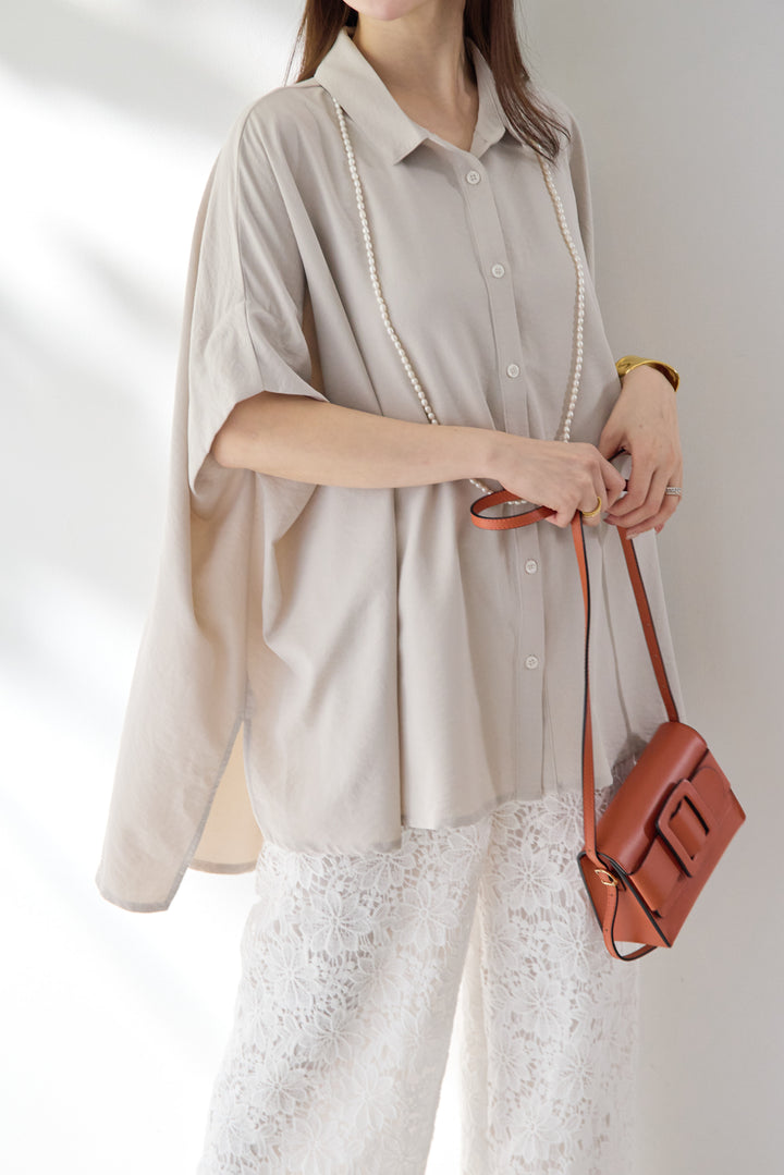 ドレープワイドシャツ