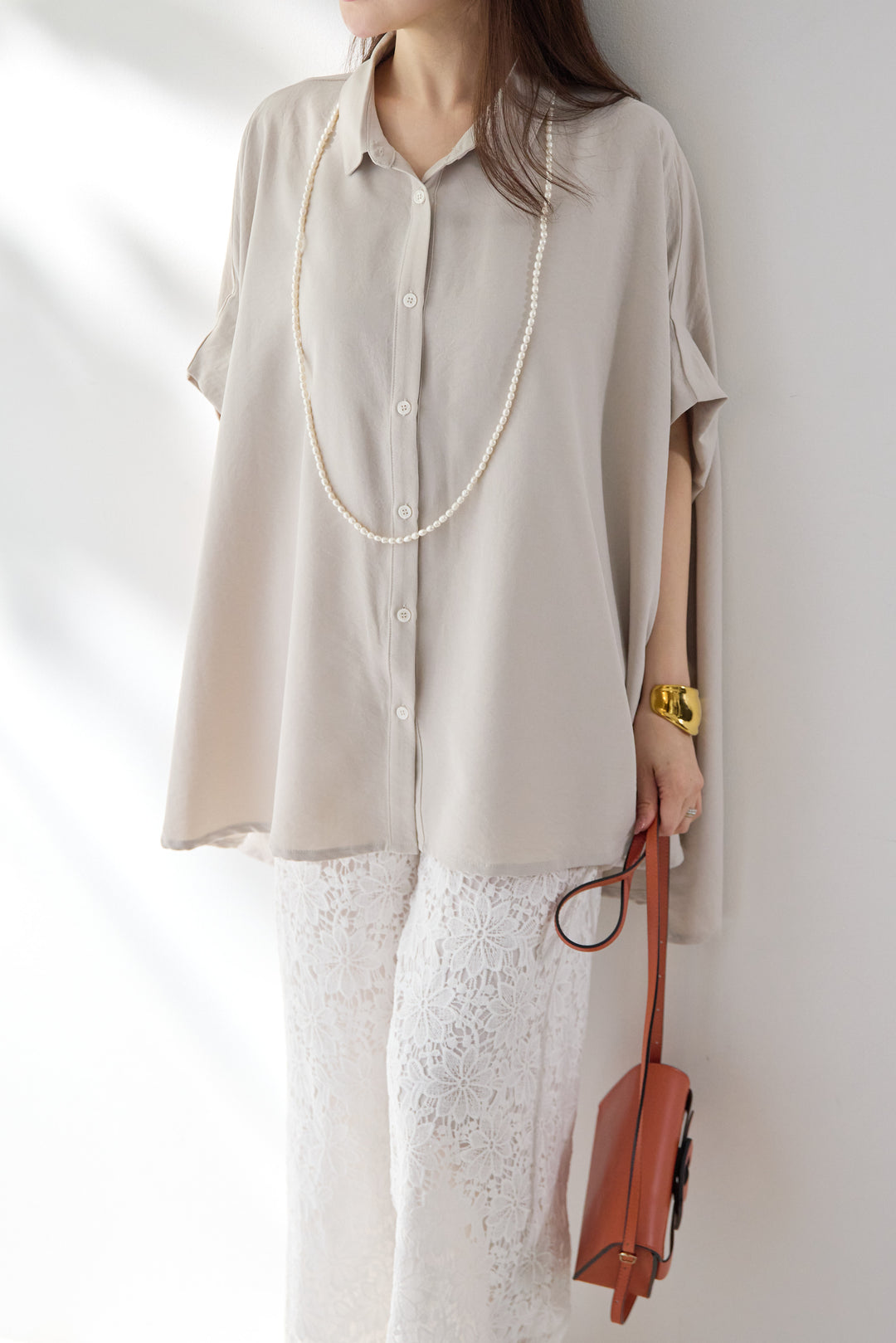 ドレープワイドシャツ