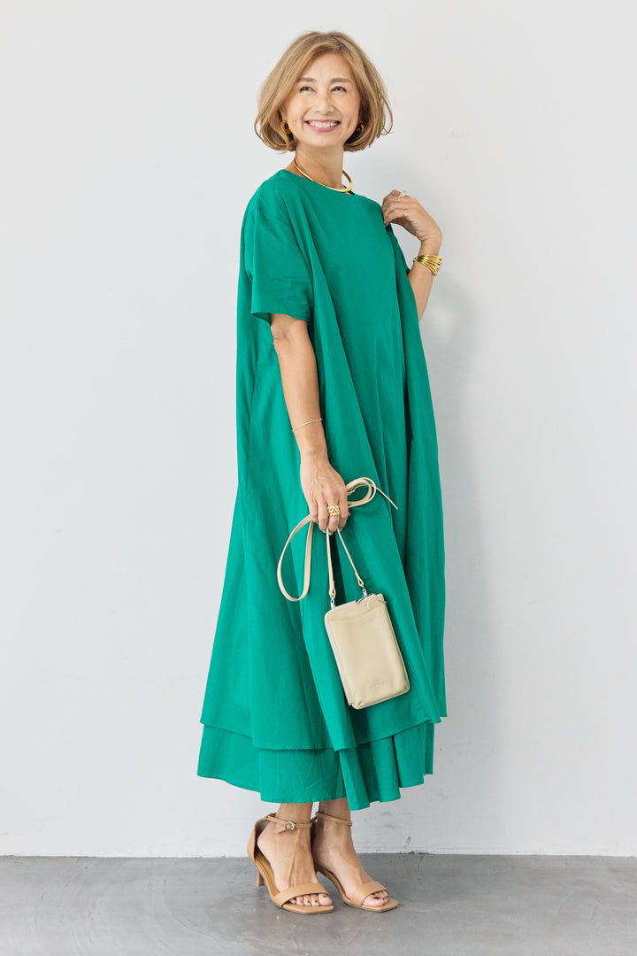 2wayベルト レイヤードヘムワンピース