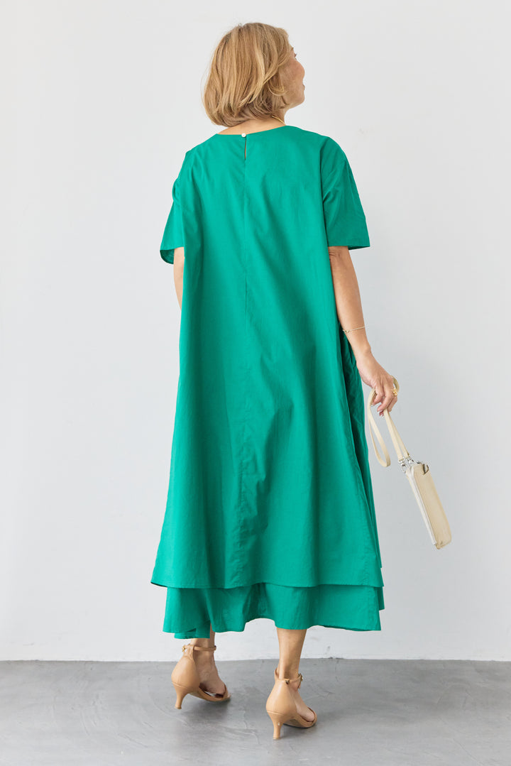 2wayベルト レイヤードヘムワンピース