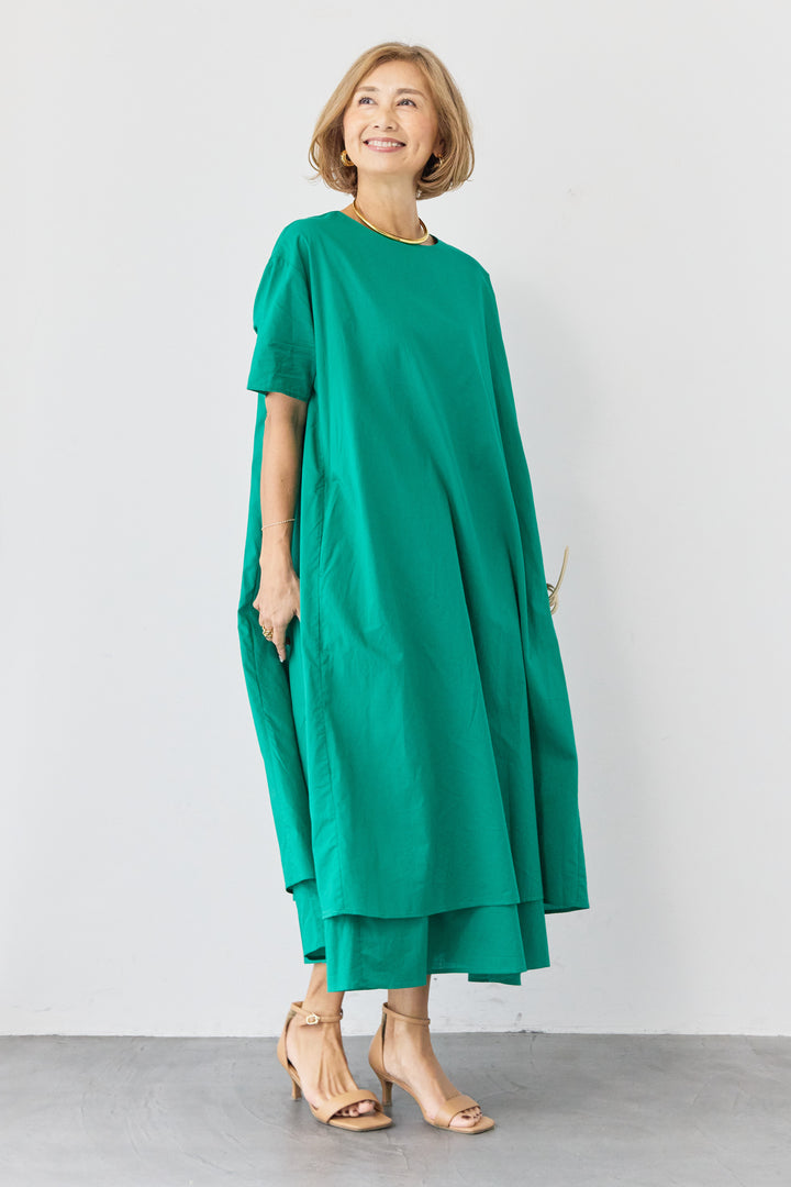 2wayベルト レイヤードヘムワンピース