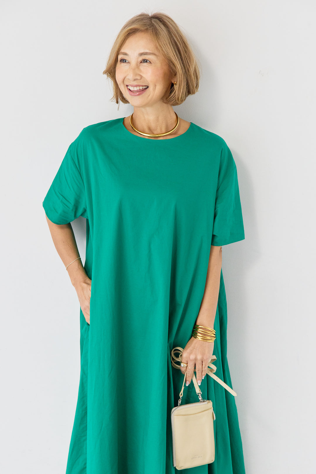 2wayベルト レイヤードヘムワンピース