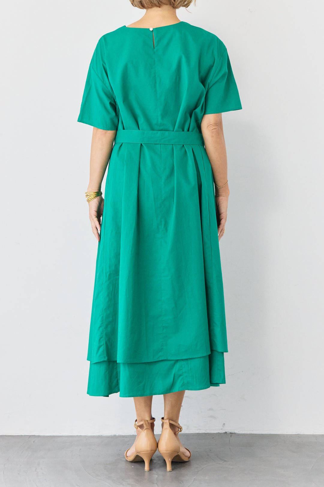 2wayベルト レイヤードヘムワンピース