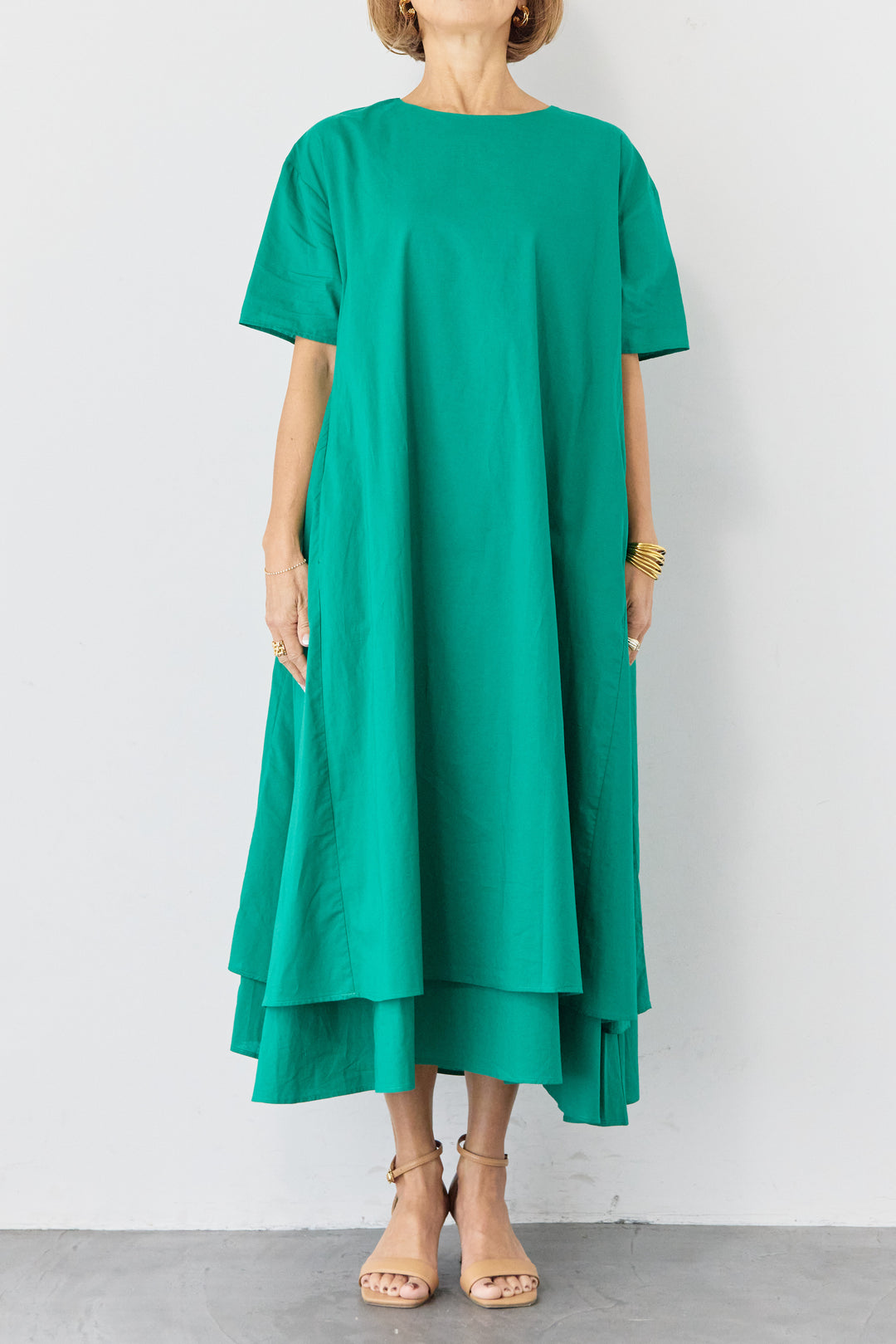 2wayベルト レイヤードヘムワンピース