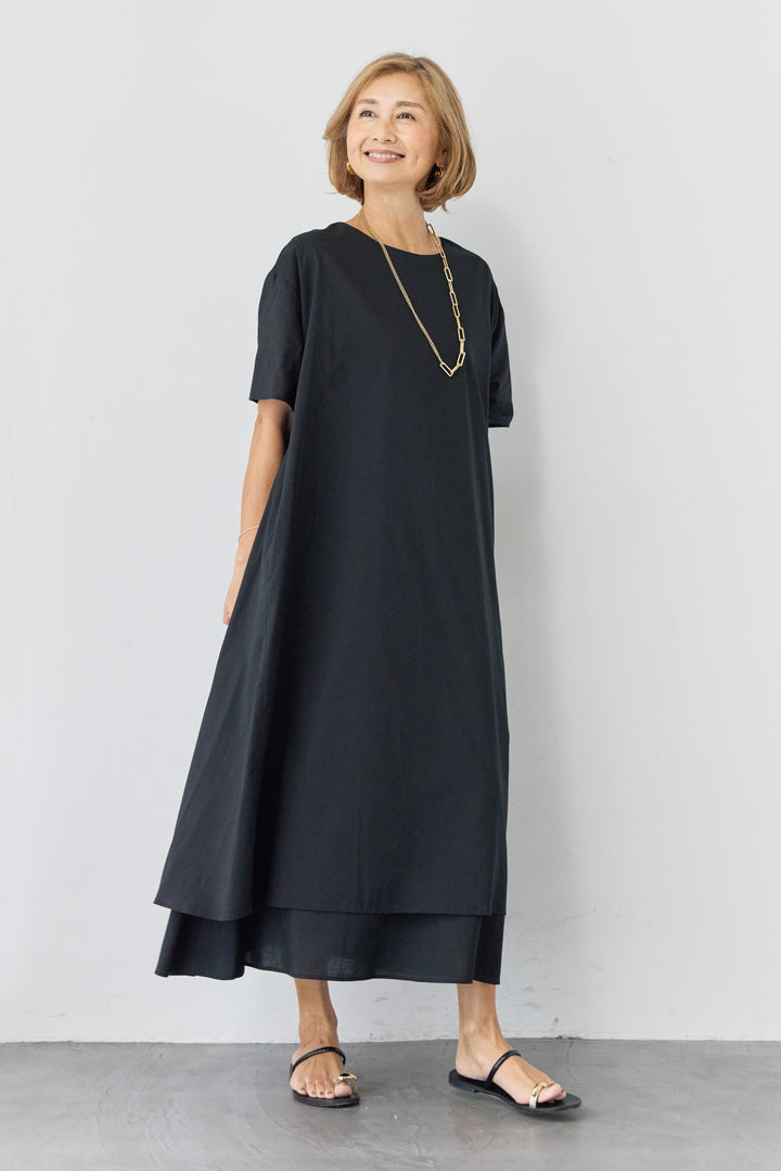 2wayベルト レイヤードヘムワンピース