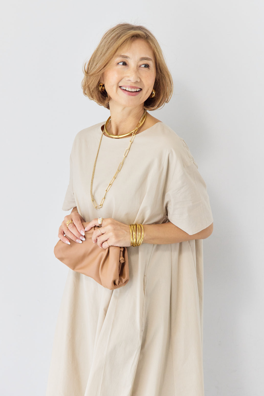 2wayベルト レイヤードヘムワンピース