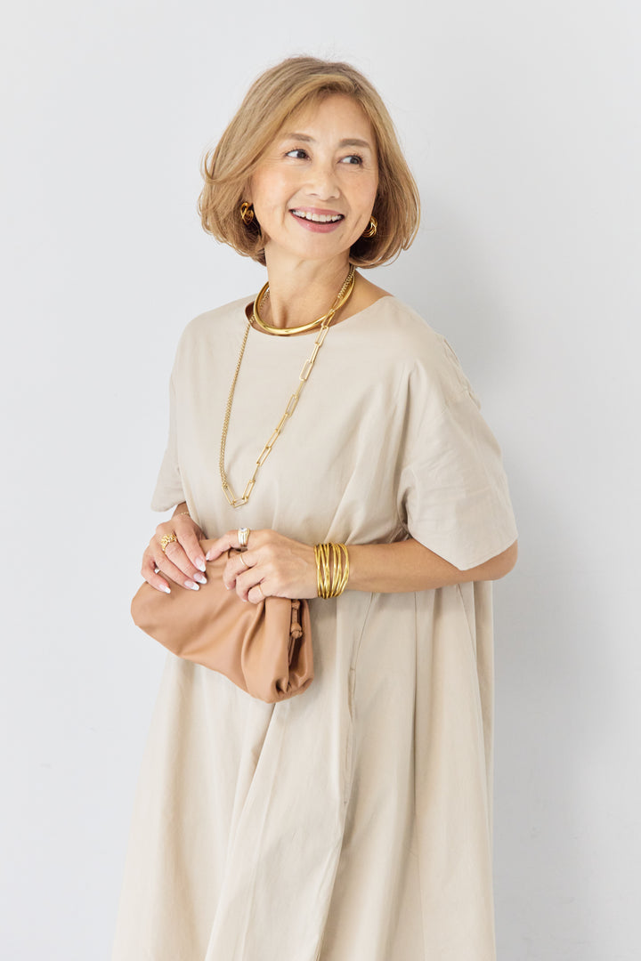 2wayベルト レイヤードヘムワンピース