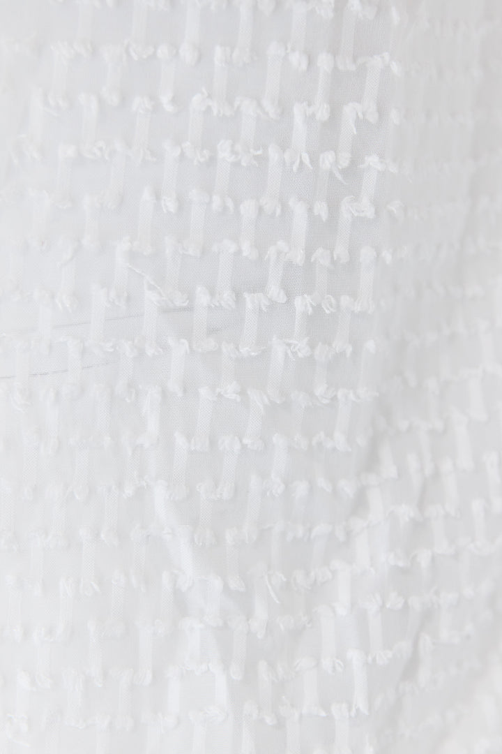 フリンジジャガード ケープスリーブブラウス