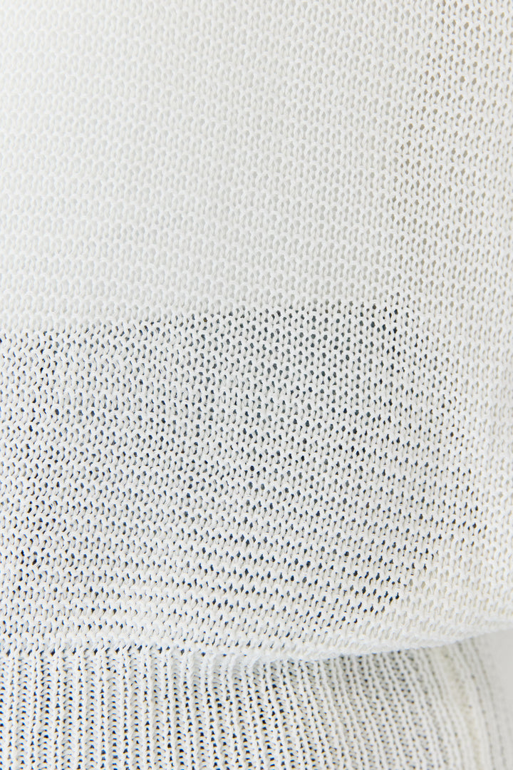 バックオープンメッシュニット