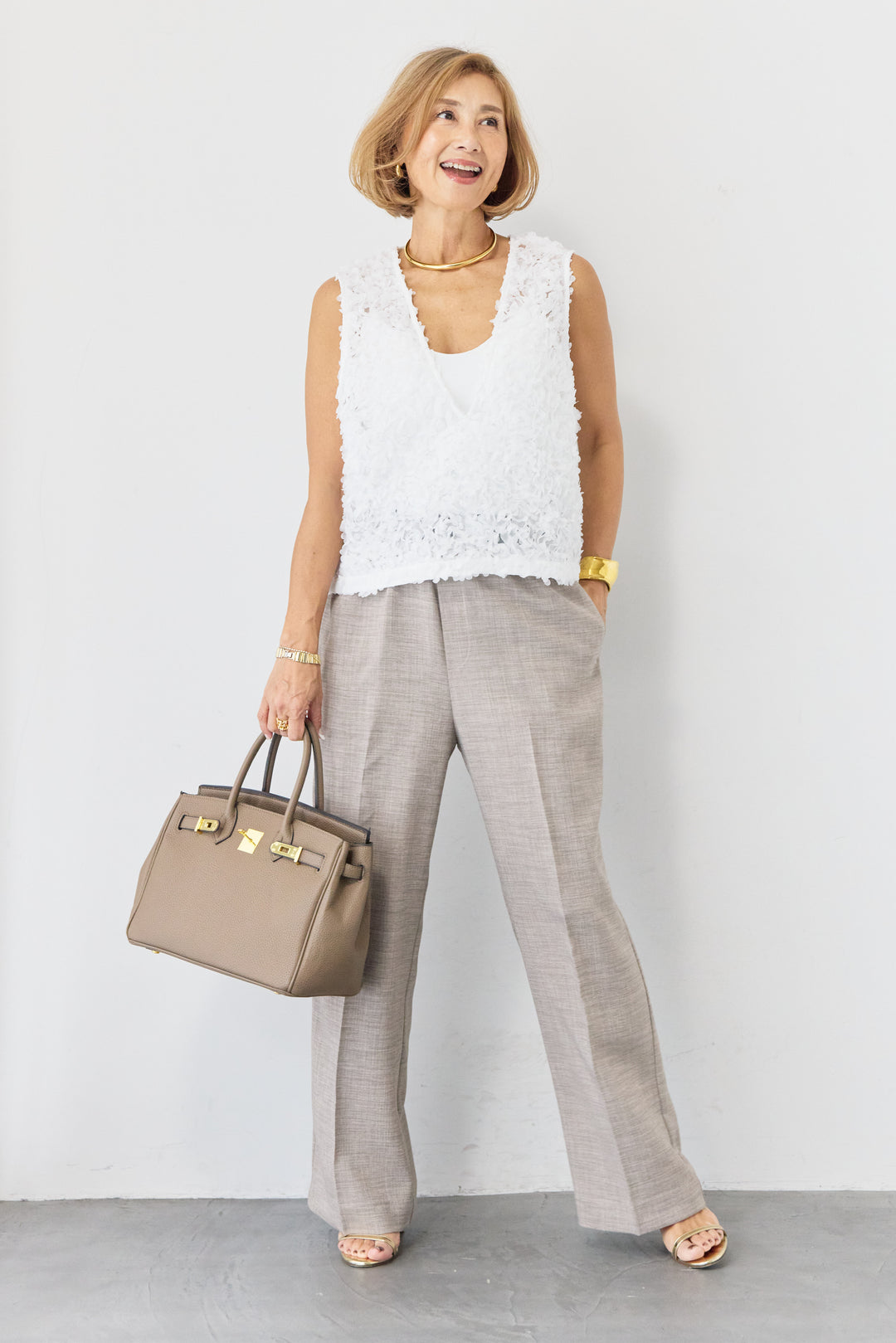 フラワーモチーフ チュールベスト