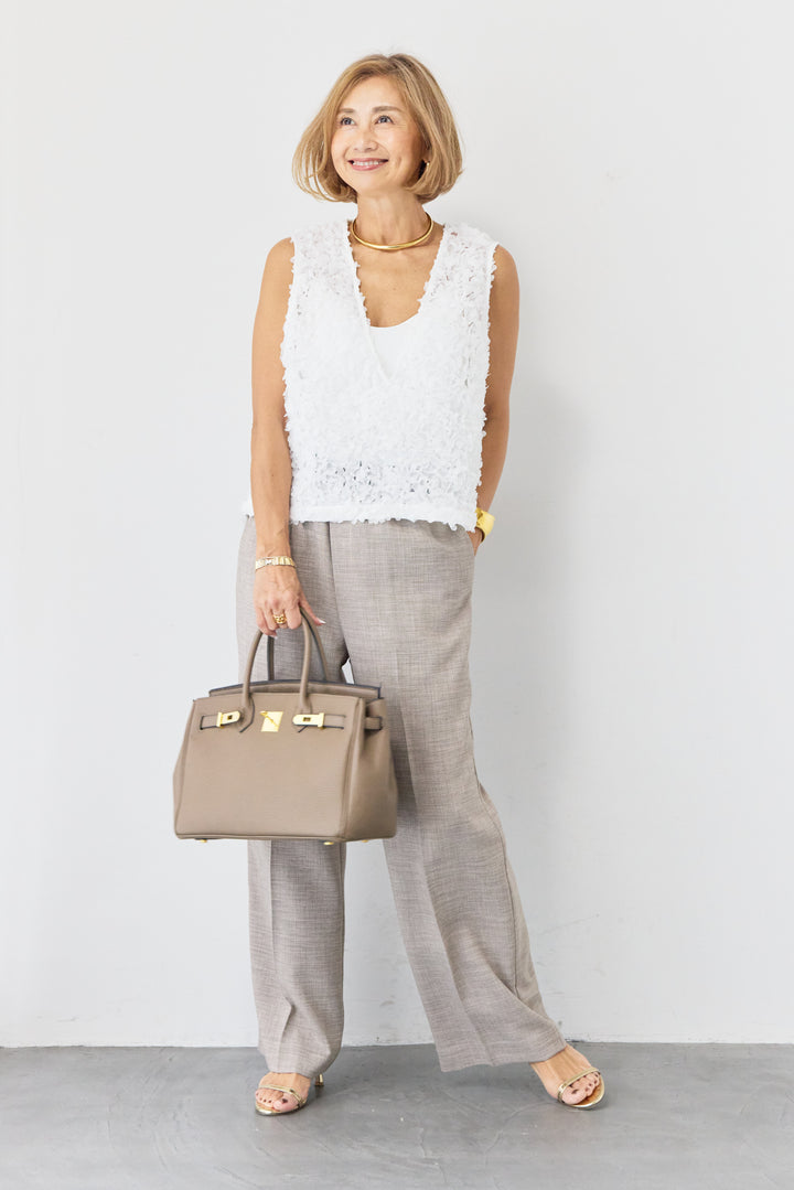 フラワーモチーフ チュールベスト