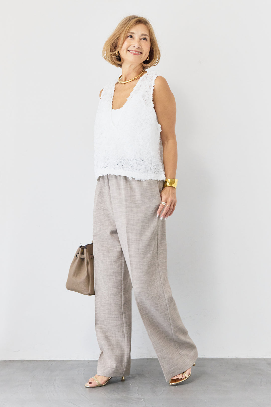 フラワーモチーフ チュールベスト