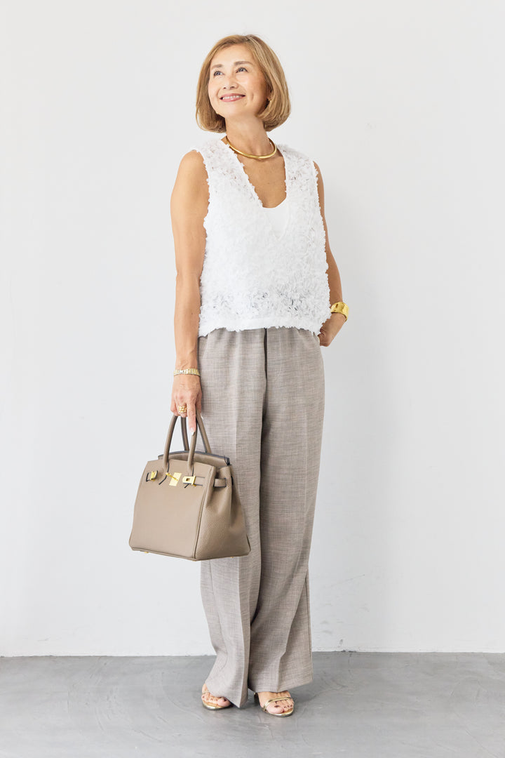 フラワーモチーフ チュールベスト