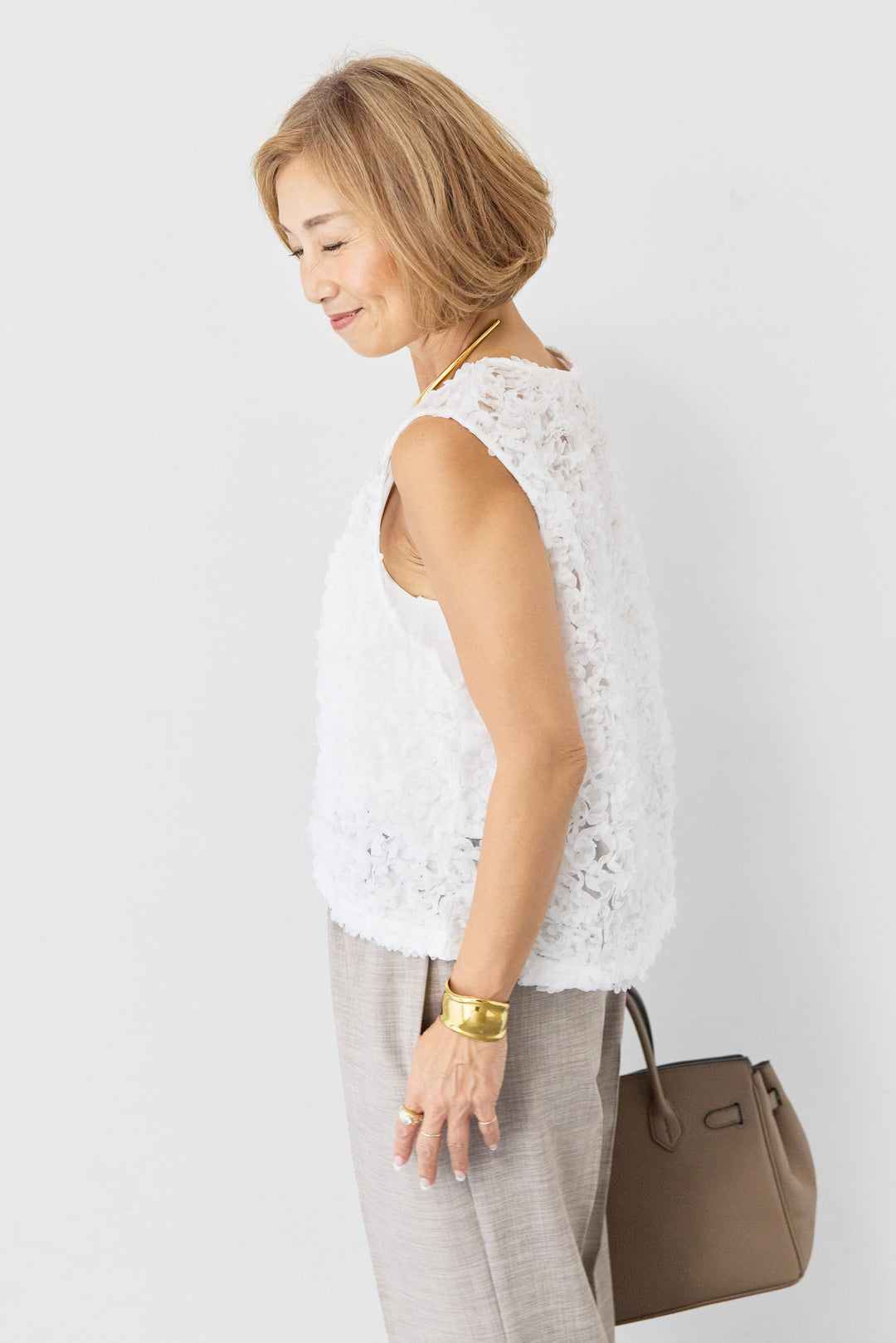 フラワーモチーフ チュールベスト