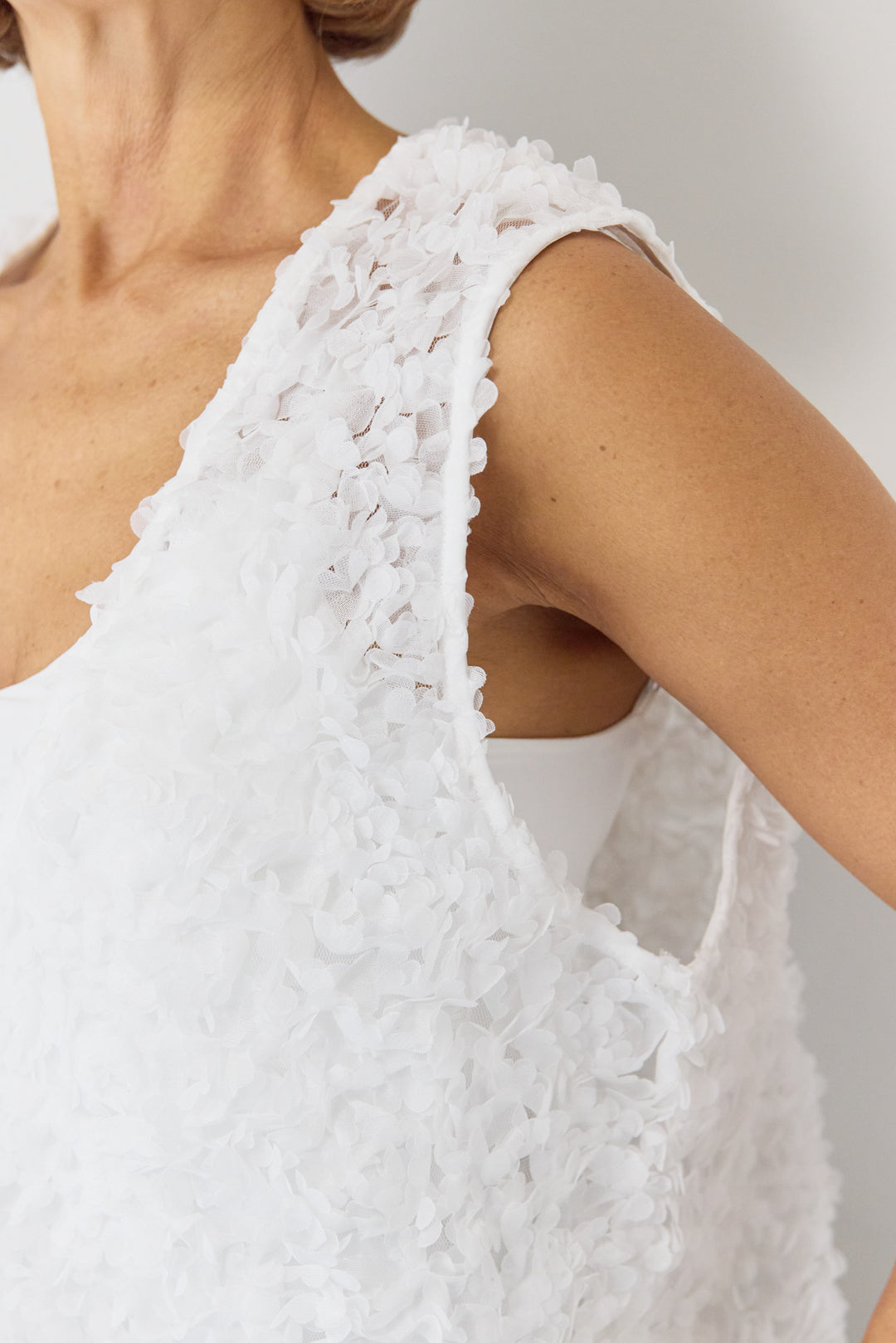 [SET]フラワーモチーフ チュールベスト+ウエストゴム センタープレスワイドパンツ(2set)