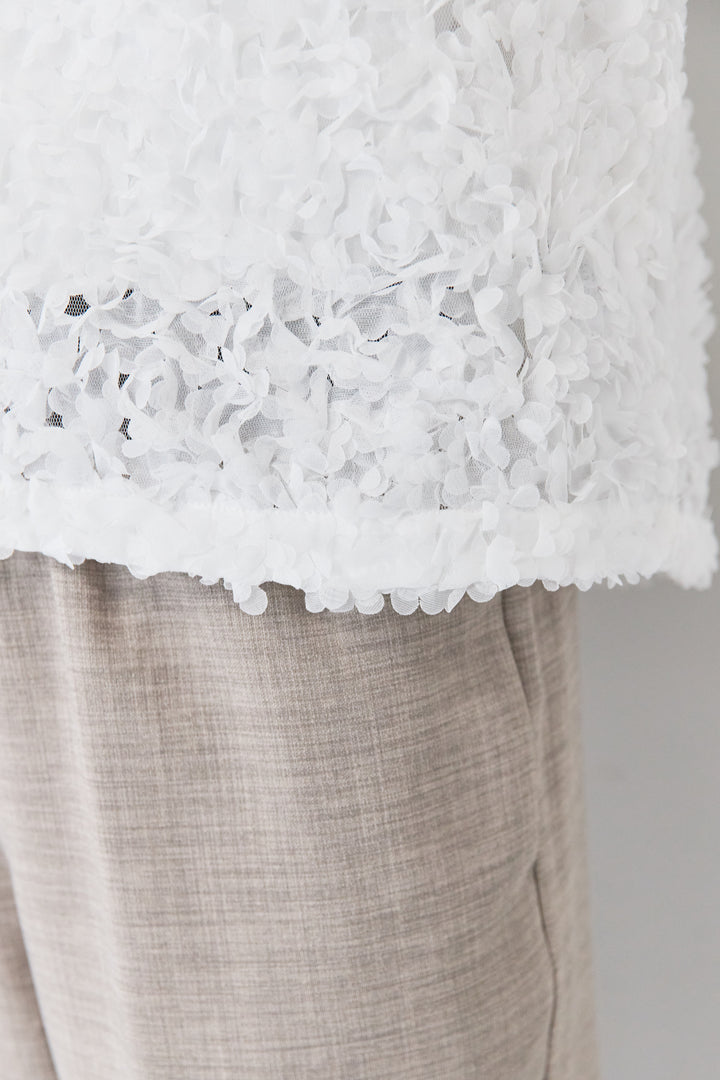 フラワーモチーフ チュールベスト