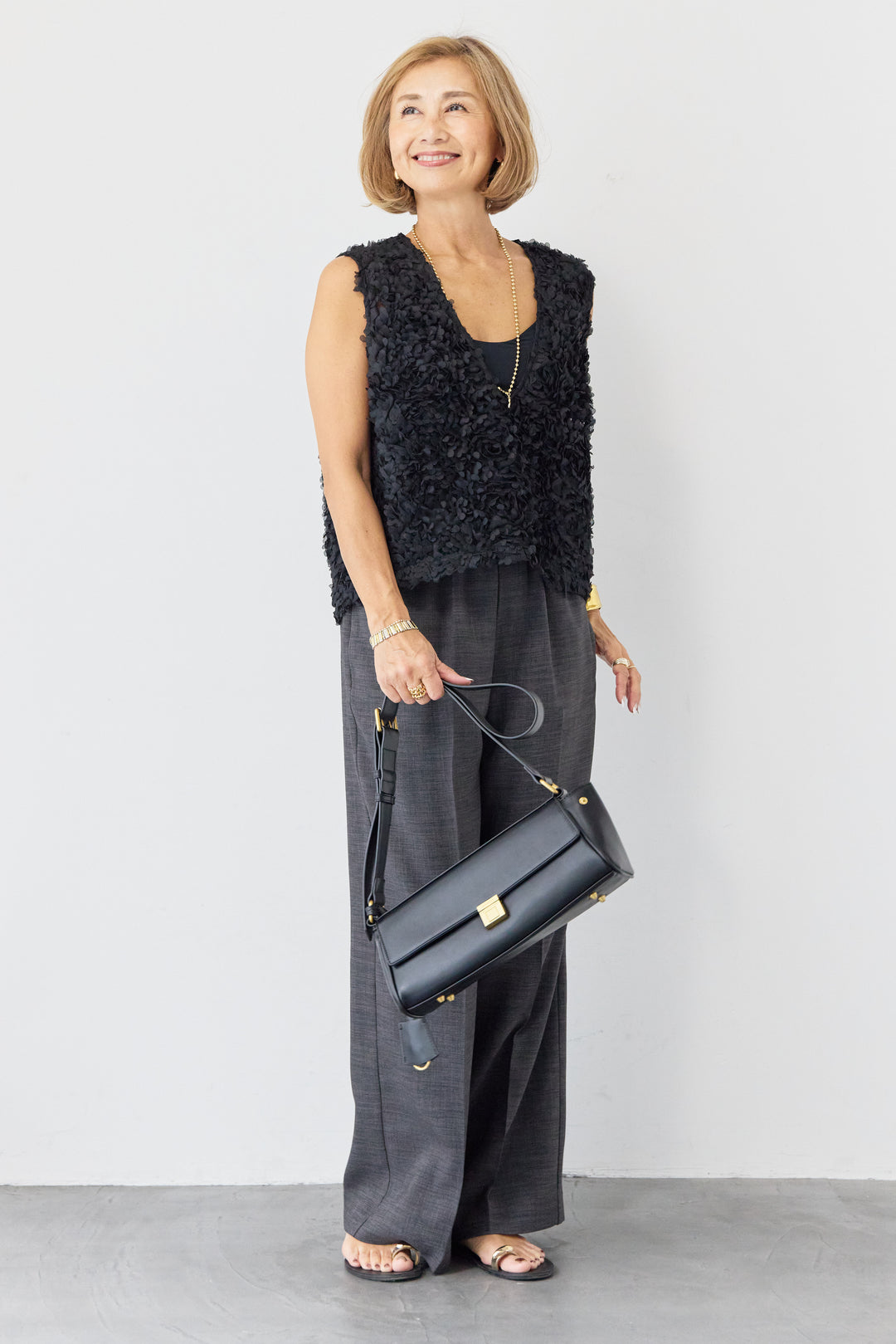 フラワーモチーフ チュールベスト