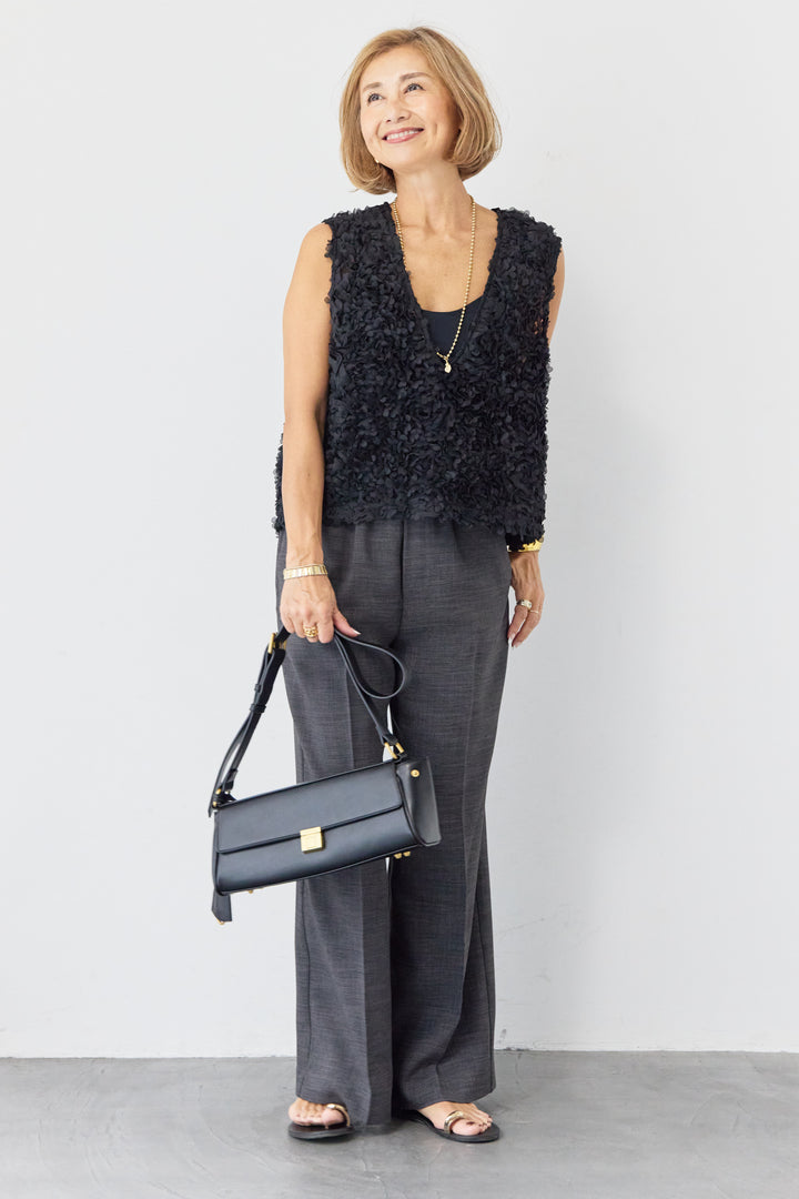 フラワーモチーフ チュールベスト