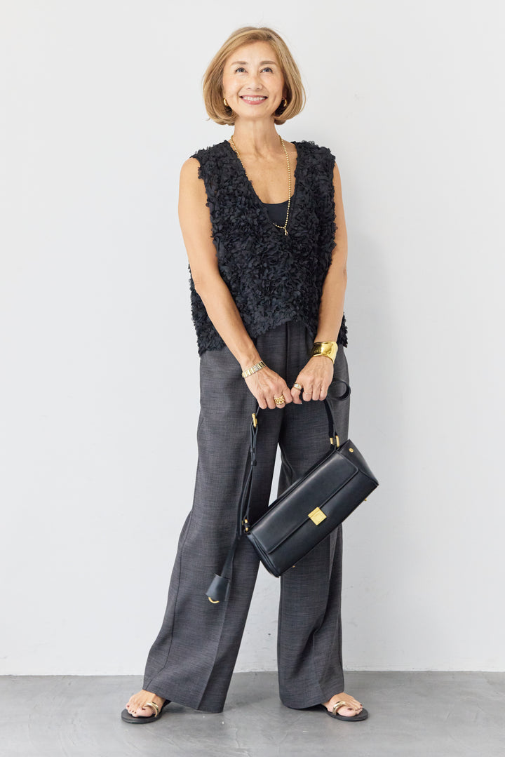 フラワーモチーフ チュールベスト