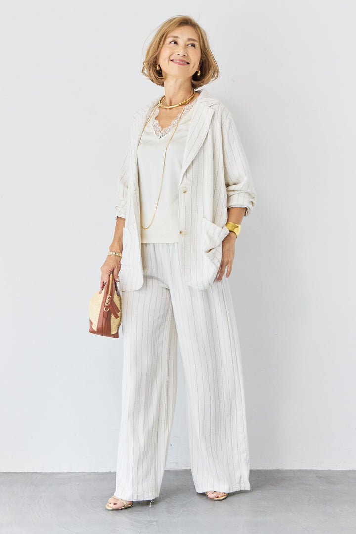 レース切り替え シルクタッチタンクトップ
