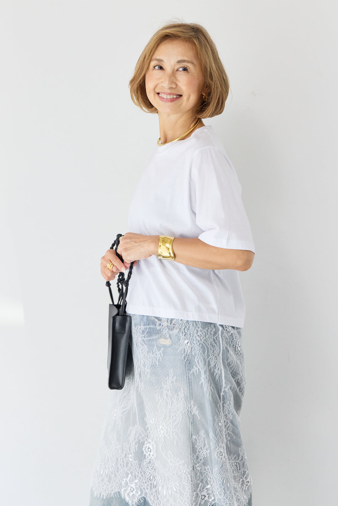 [SET]レース切替チュニックT+ダメージコクーンパンツ(2set)