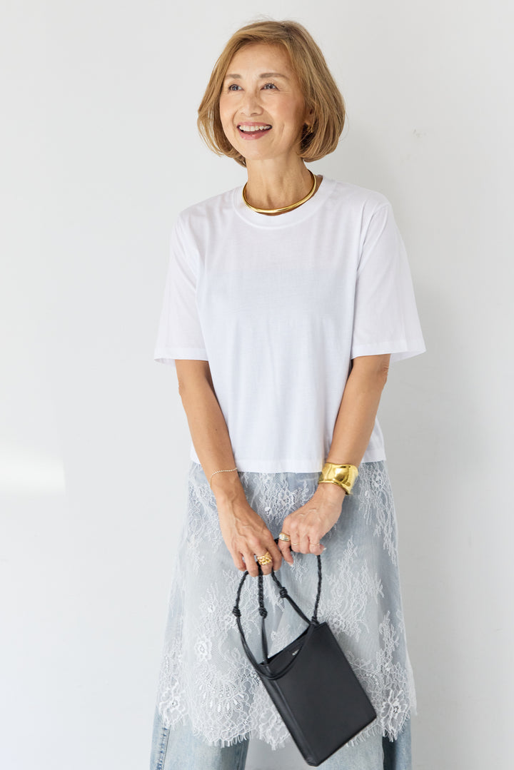 [SET]レース切替チュニックT+ダメージコクーンパンツ(2set)