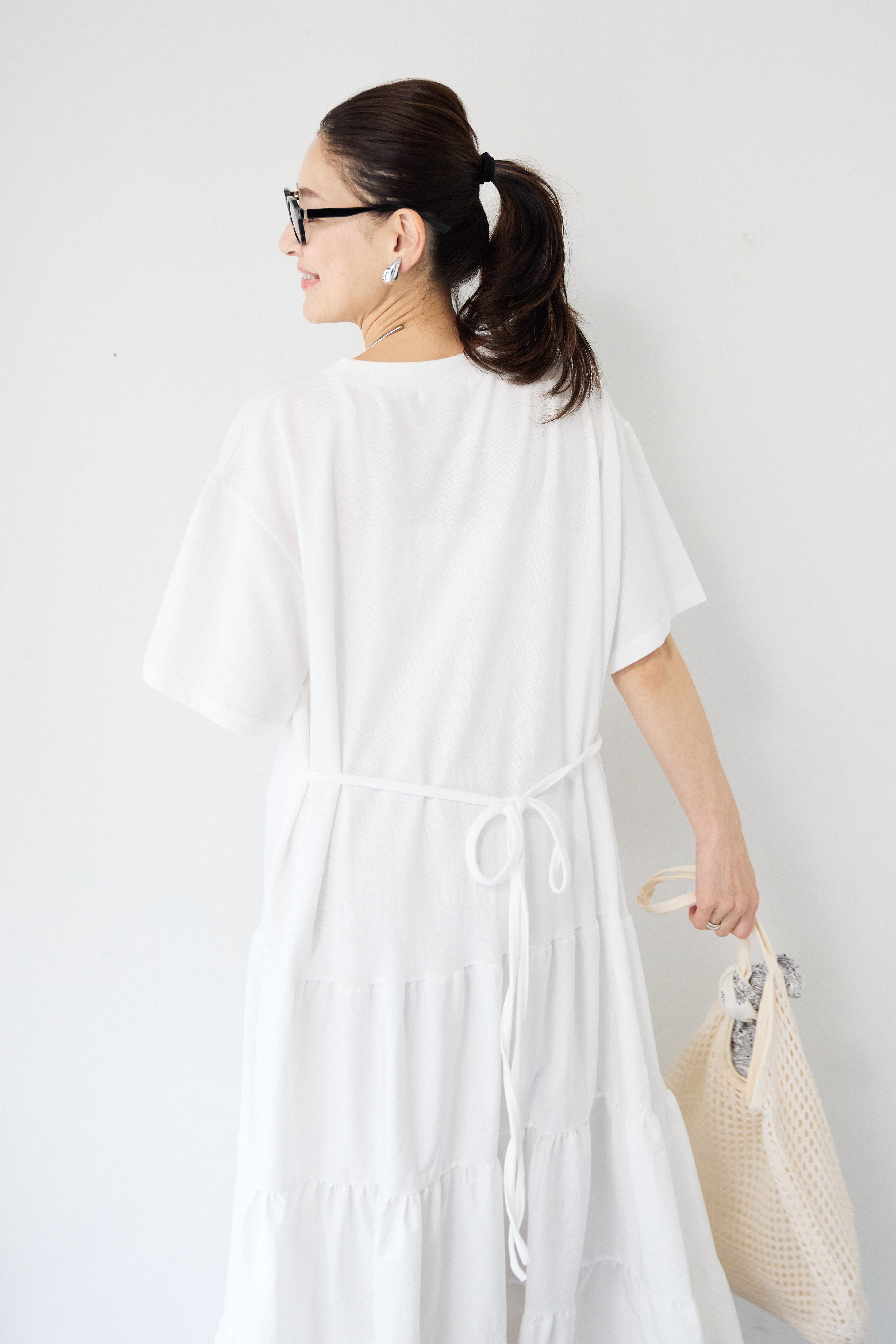 Vネックティアードワンピース – plusotoha