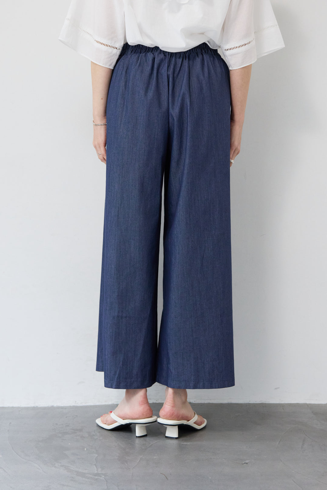 シャンブレータックワイドパンツ