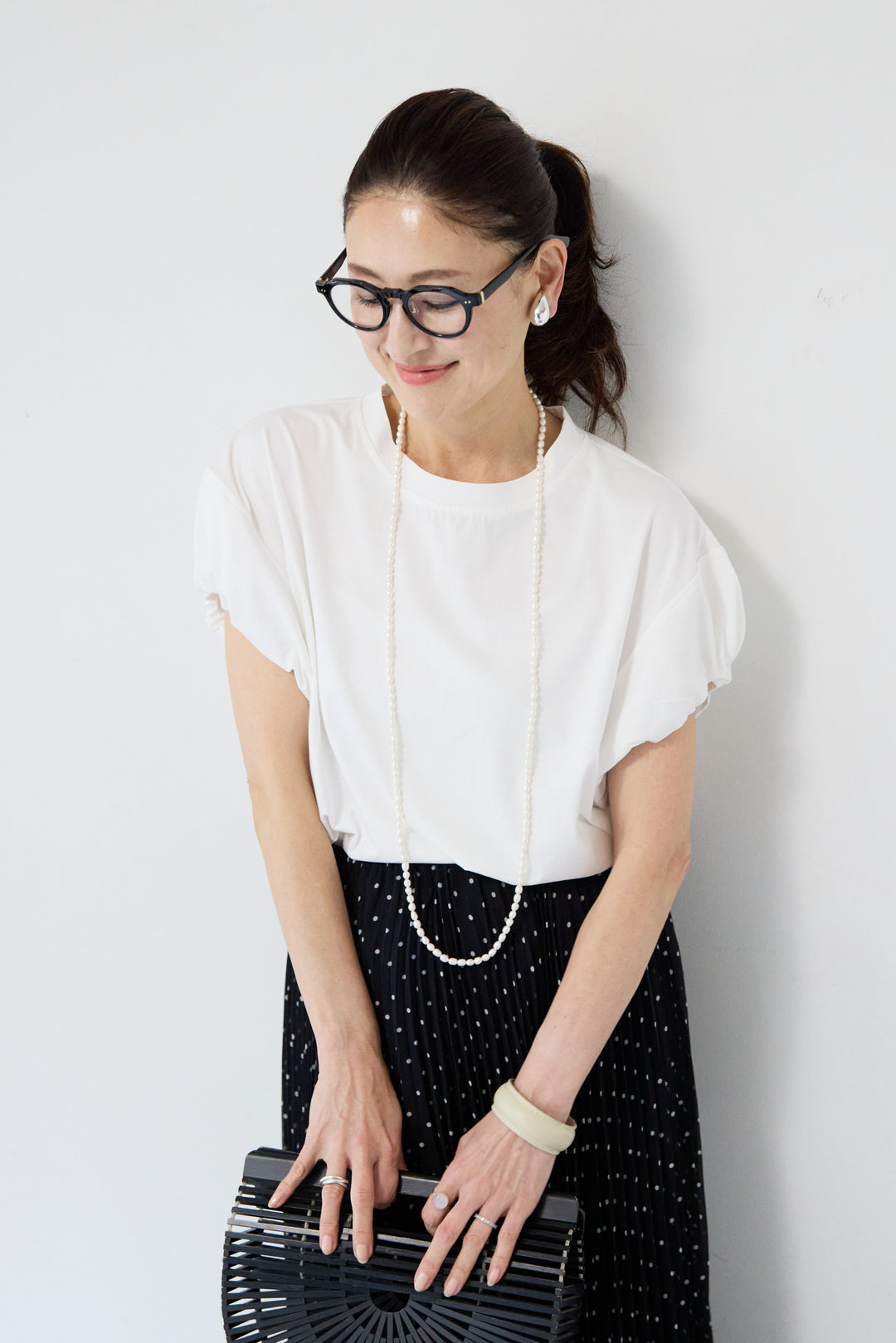 ギャザーフレンチスリーブブラウス
