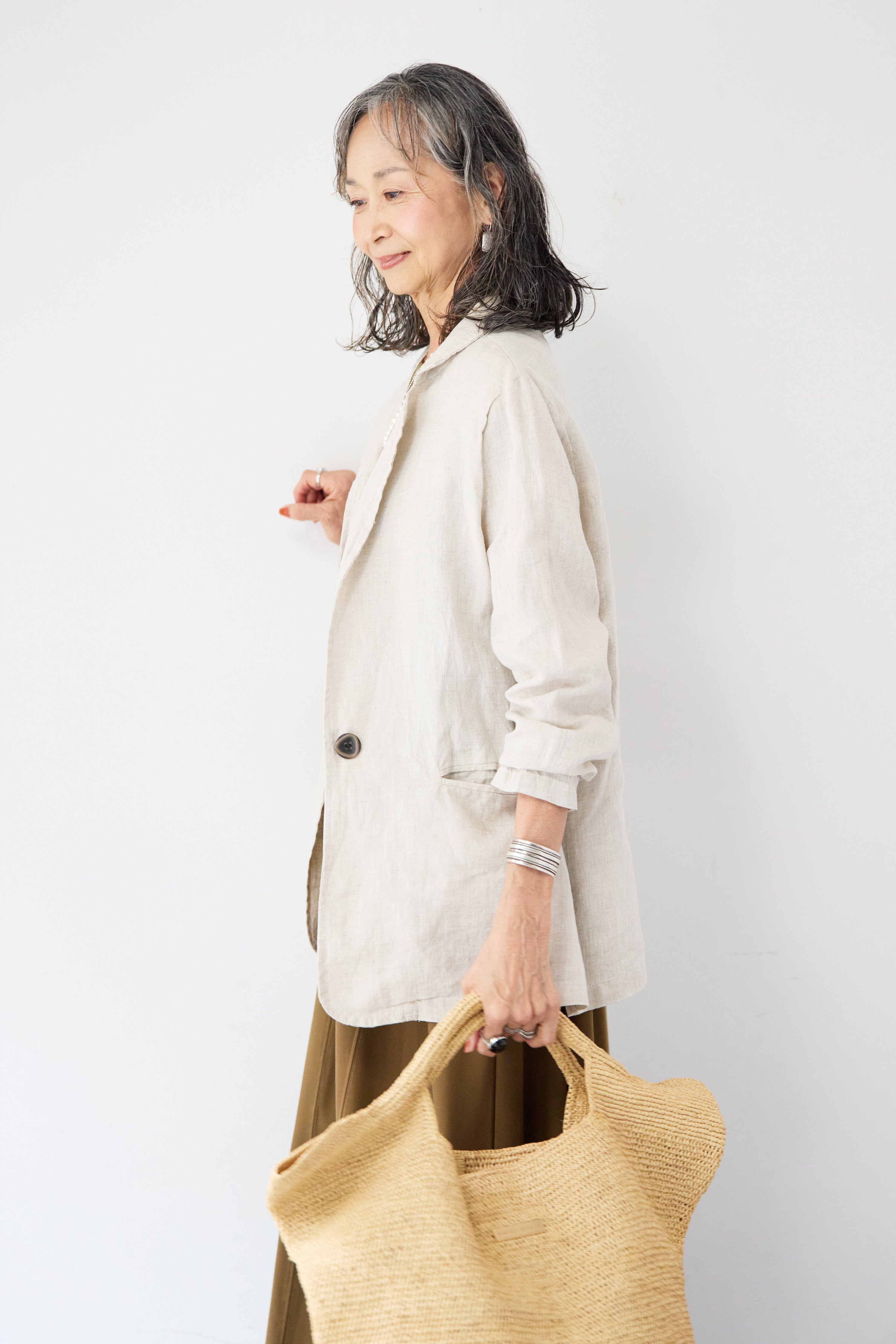 【taro】PLUS OTO.HA 新品リネン テーラードジャケット リネンテーラージャケット – plusotoha