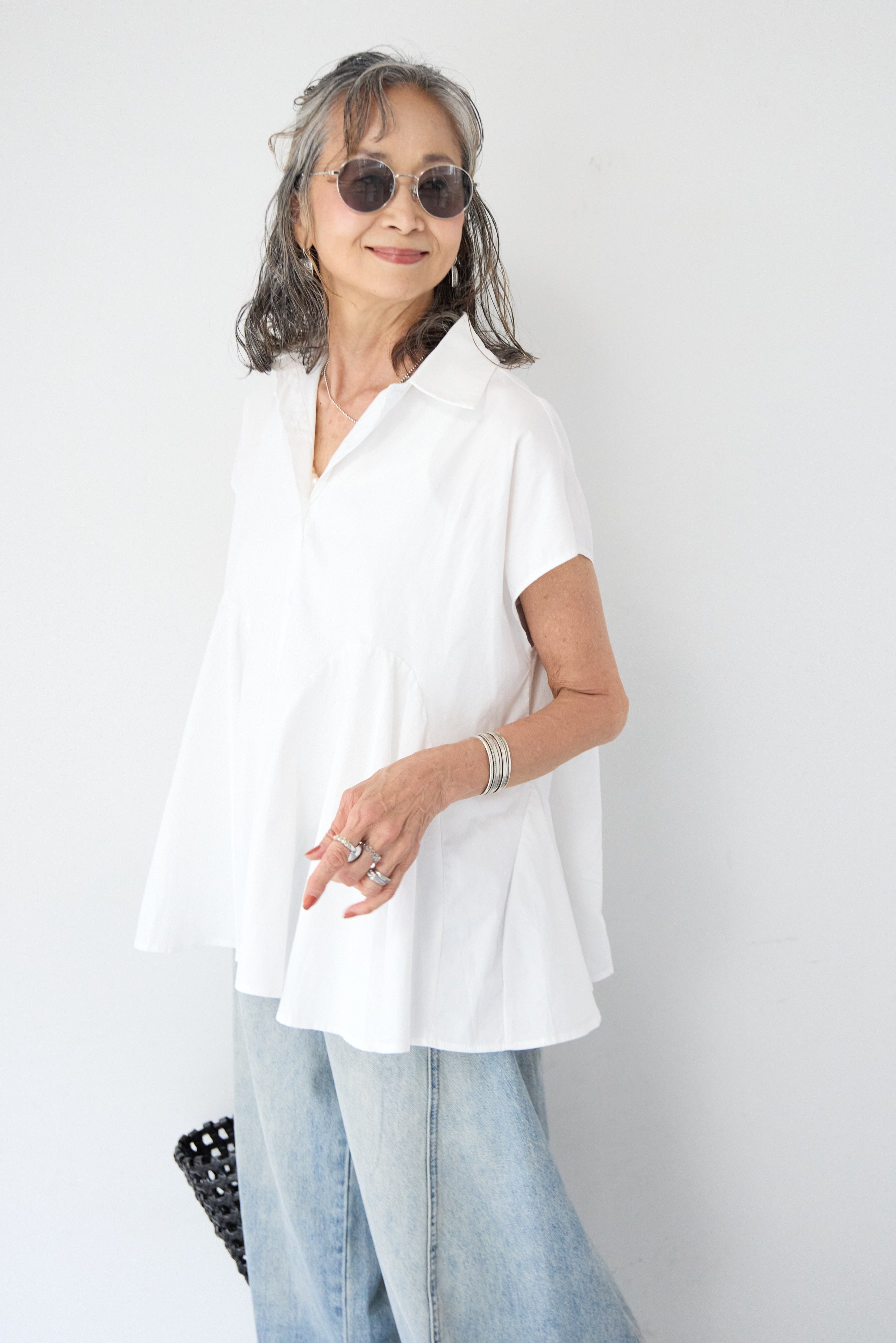 スリーブフレアブラウス フレンチスリーブフレアブラウス – plusotoha