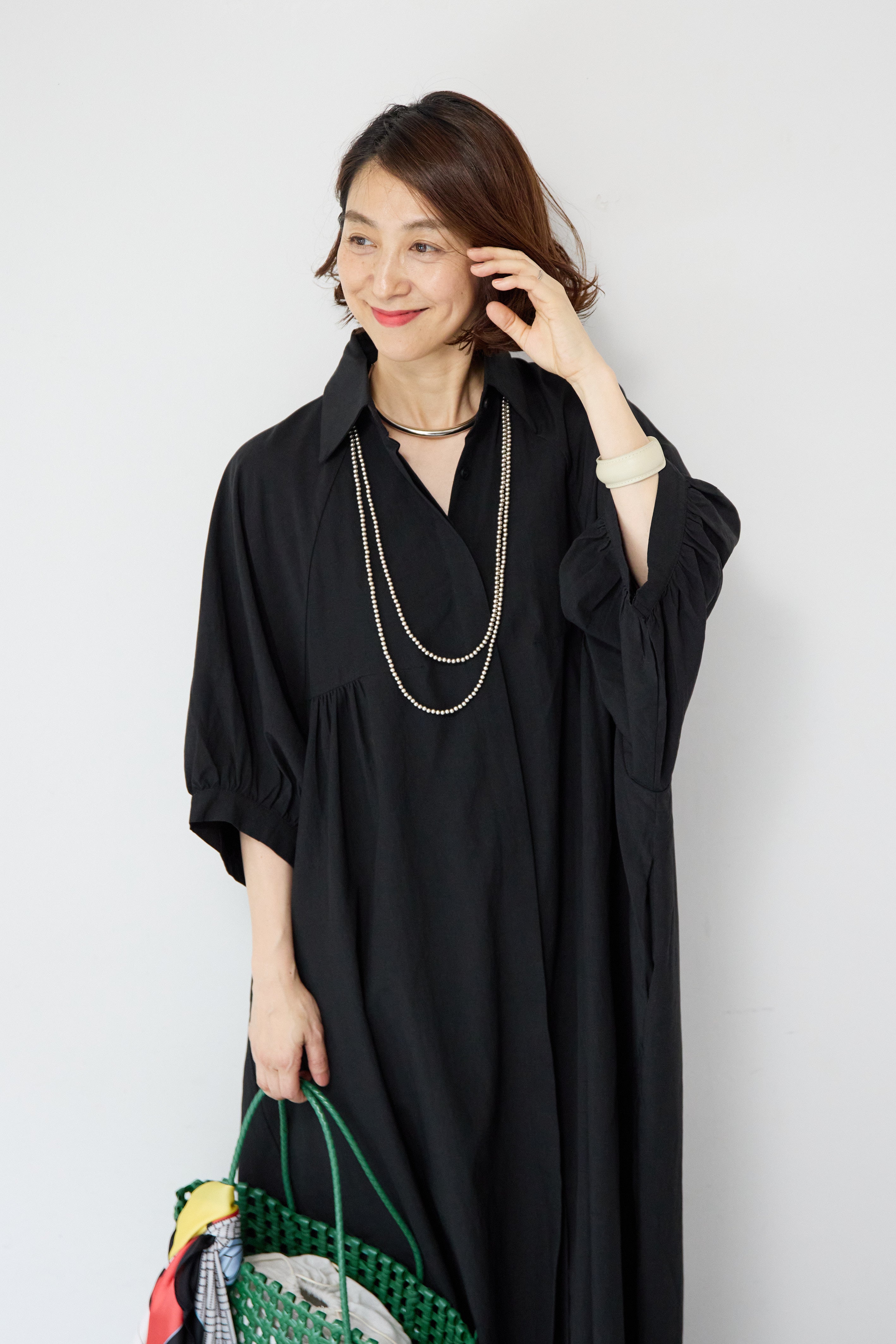 バックオープンツイストシャツワンピース – plusotoha