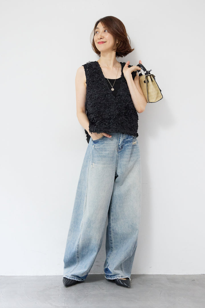 リボンテープフリンジベスト