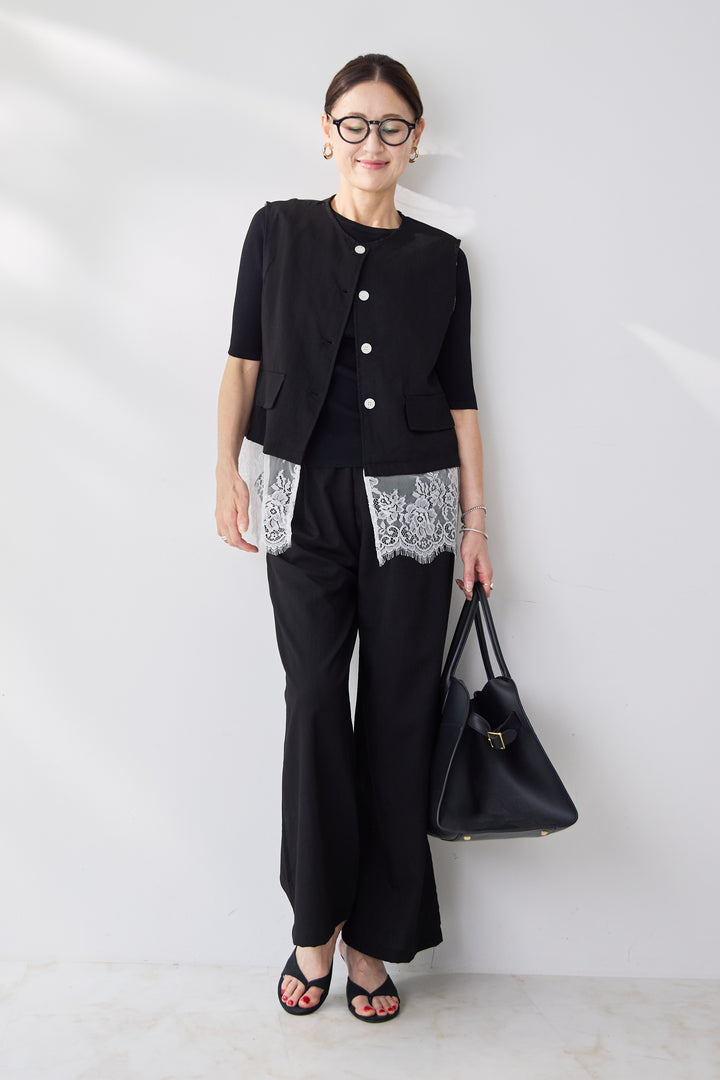 レース切替ベスト＋パンツ セットアップ