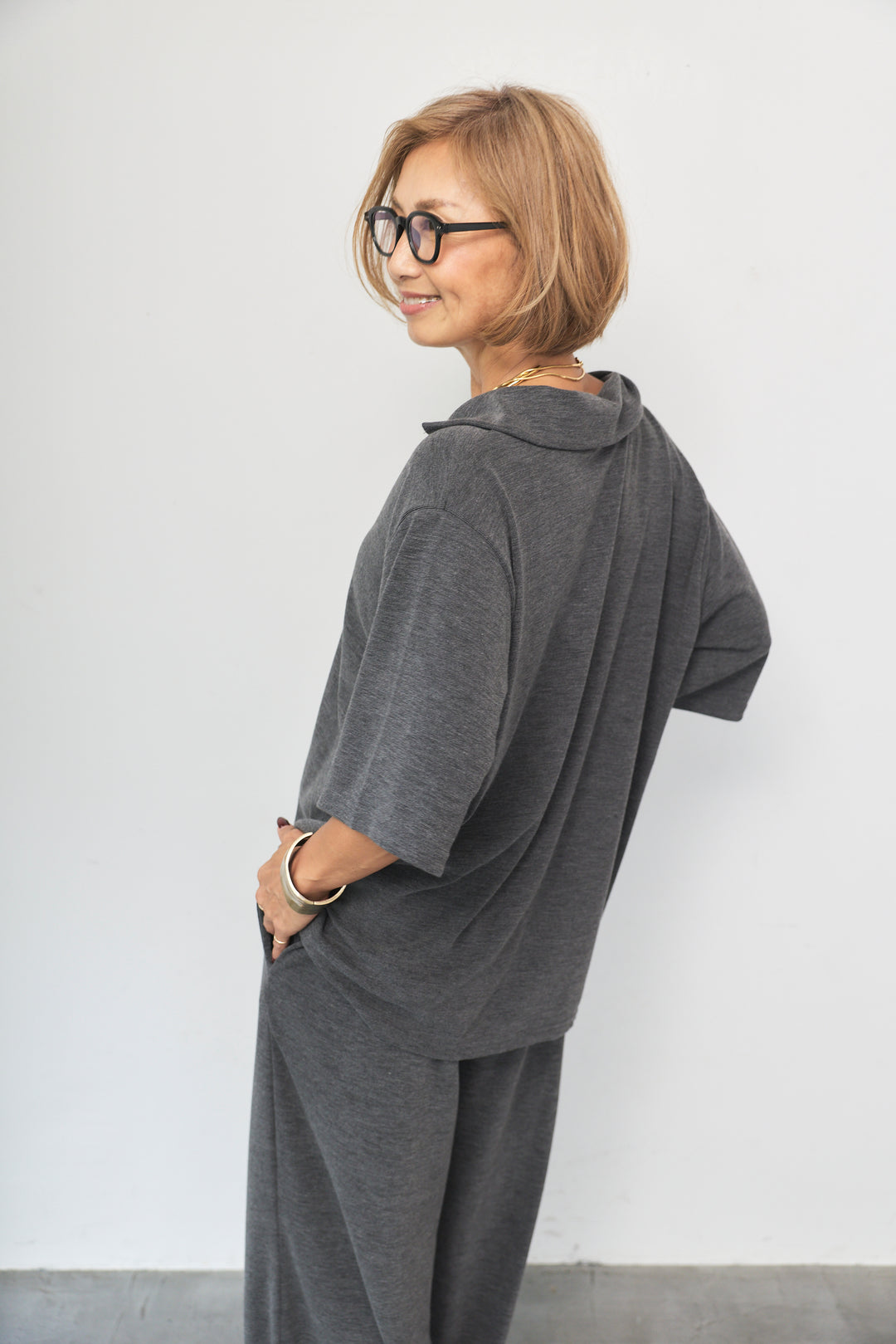 スキッパーポロ＋パンツ セットアップ