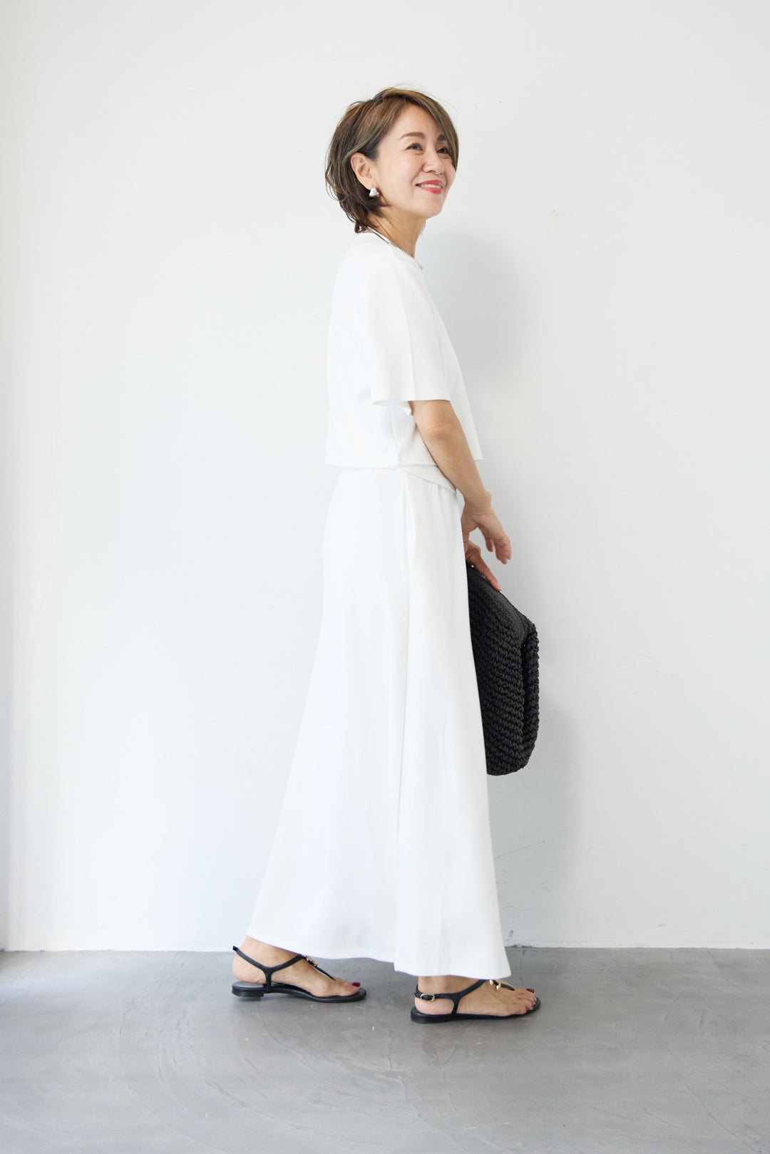 【2点セット】クロップドT+ロングスカート セットアップ