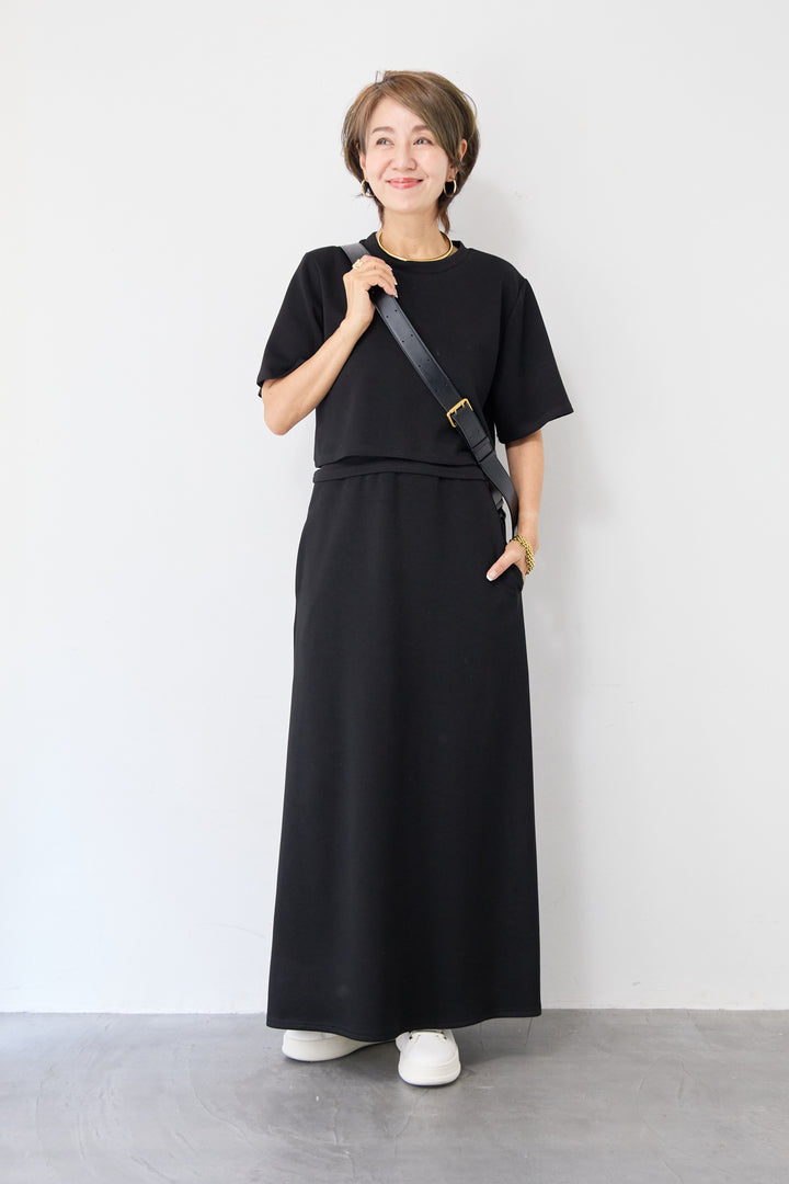 【2点セット】クロップドT+ロングスカート セットアップ