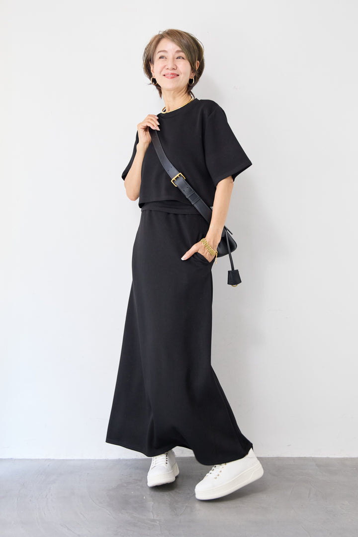 【2点セット】クロップドT+ロングスカート セットアップ