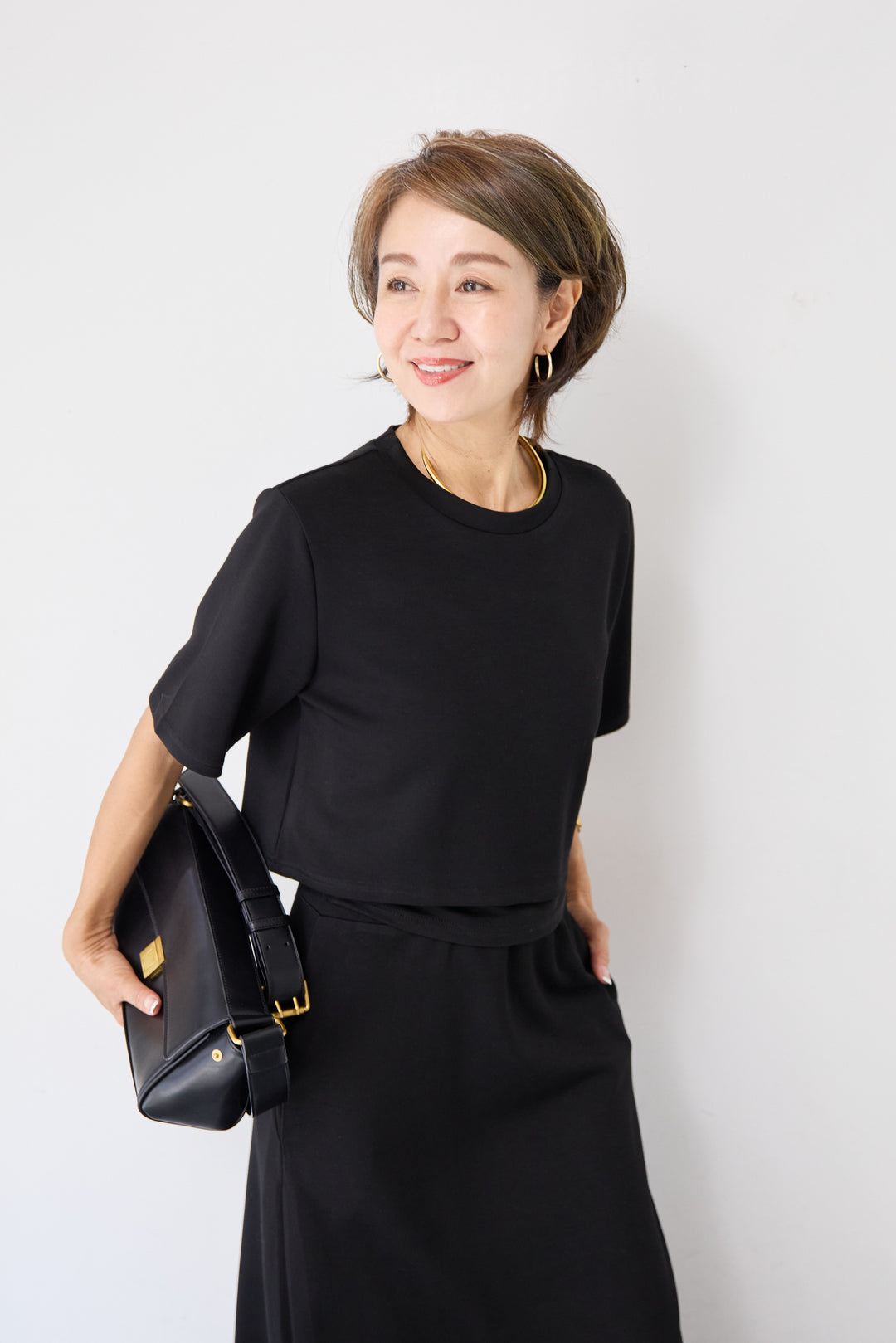 【2点セット】クロップドT+ロングスカート セットアップ