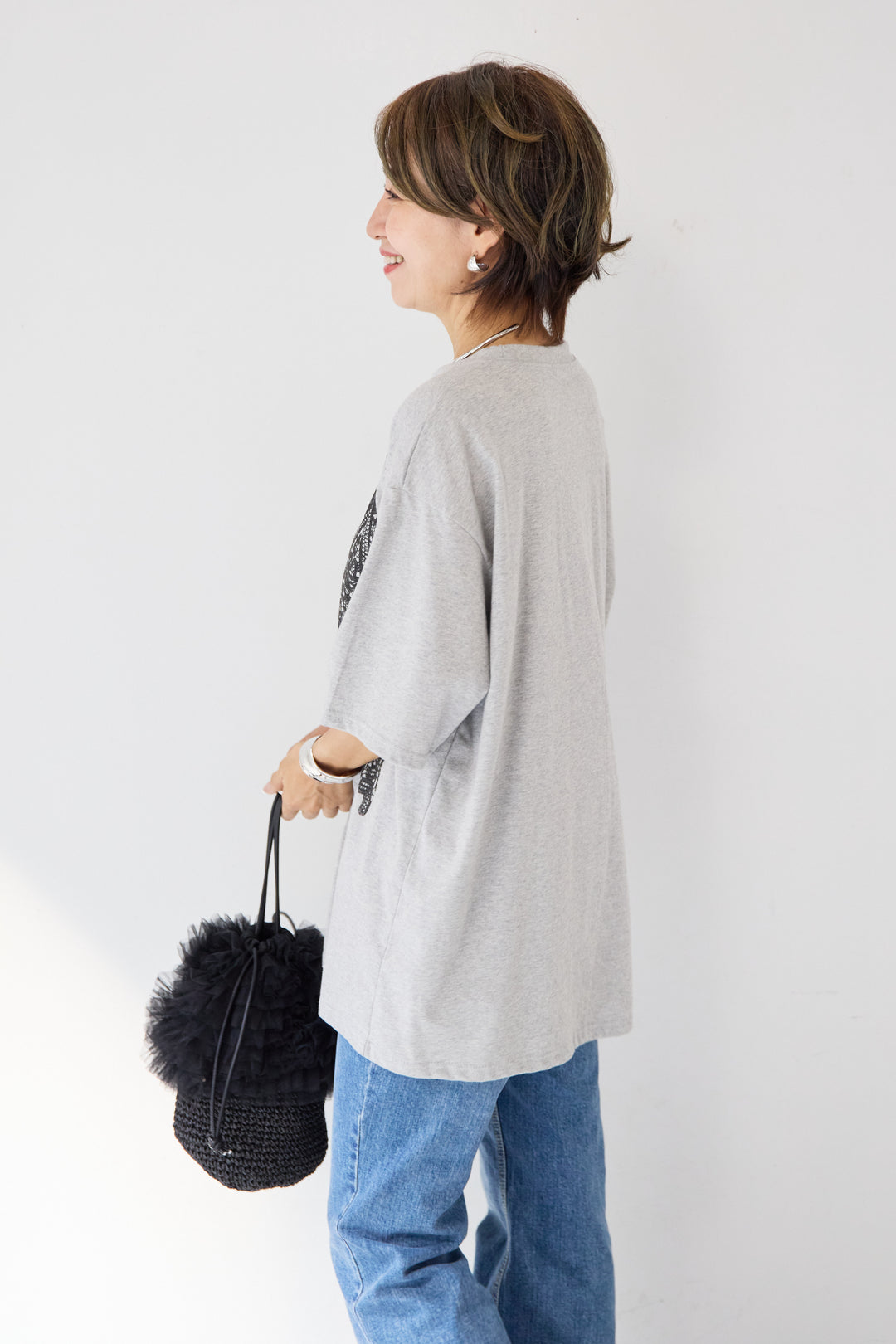 レースビスチェプリント Tシャツ