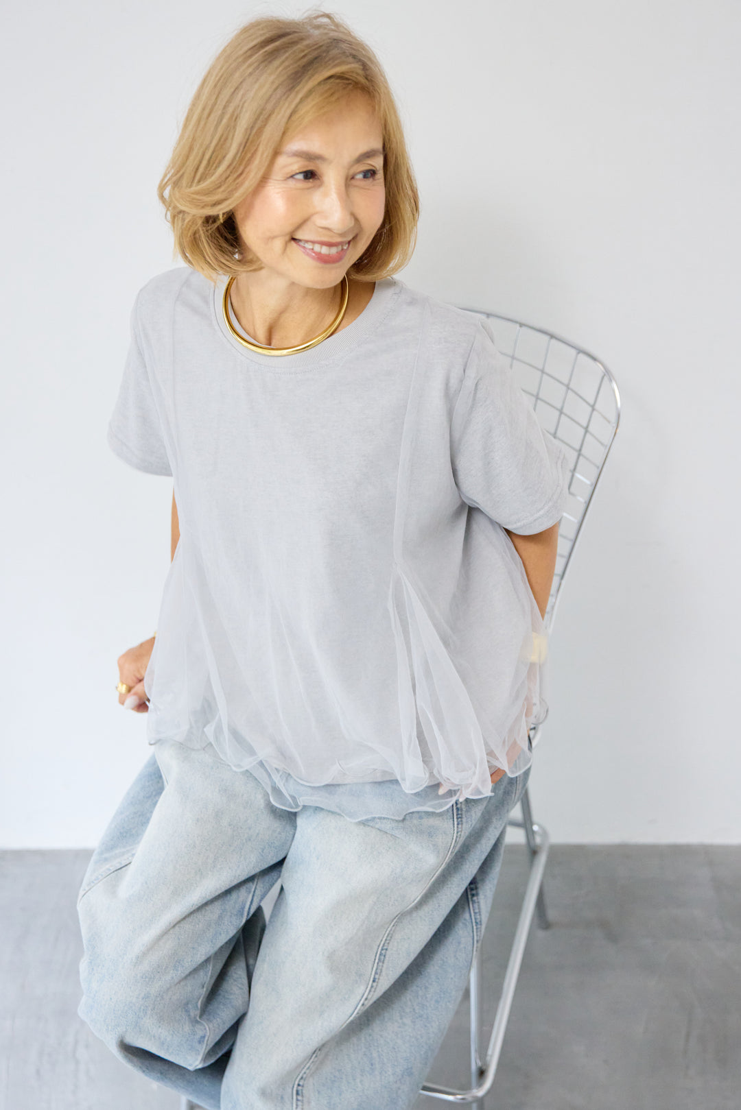 チュールレイヤードT
