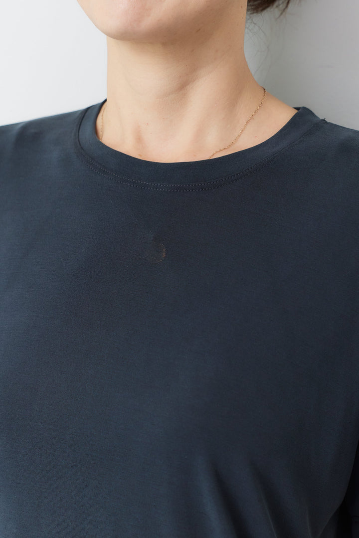 [SET]クルーネック スムースTシャツ+ドット柄ワイドパンツ(2set)