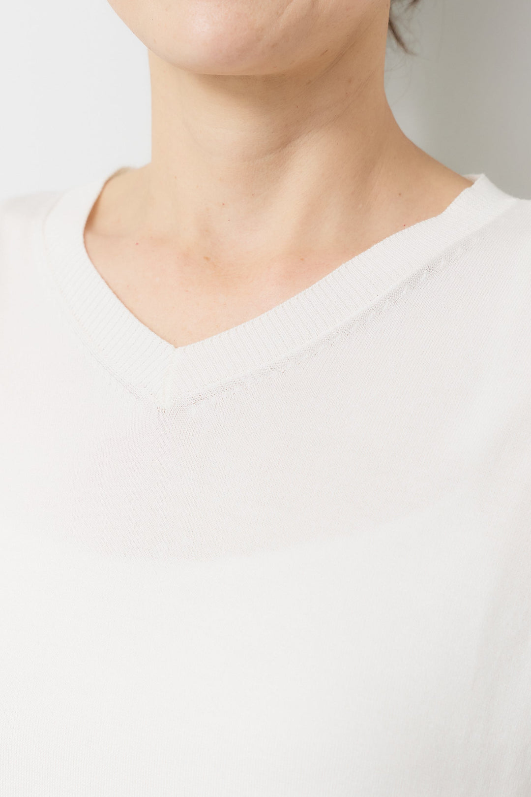 [SET]【接触冷感】クールタッチVフレンチドルマンニット+サイドパールラインデニム(2set)